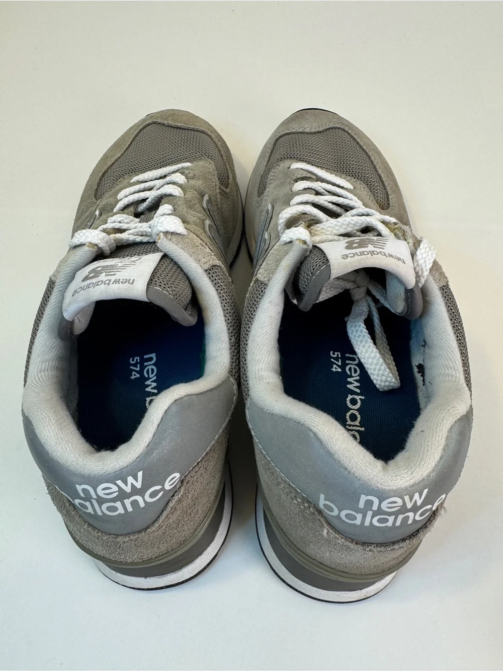 New Balance 574 Core Men’s Size 8.5 Grey Suede Sneakers